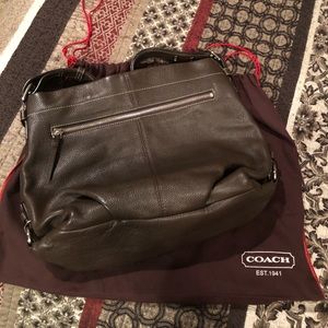 Coach chocolate bag with dust bag